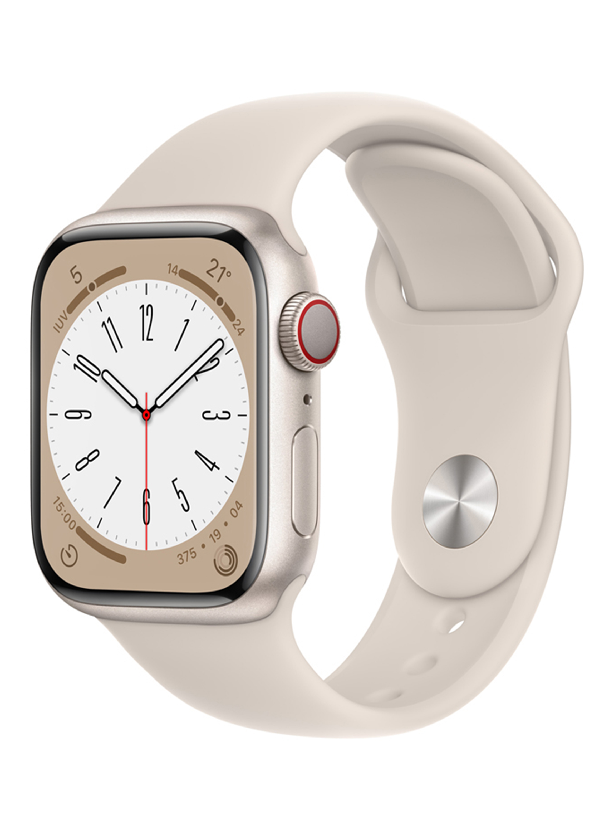 Apple Watch Series 8 41mm GPS Cellular Caja Aluminio y Correa Deportiva Blanco Estelar