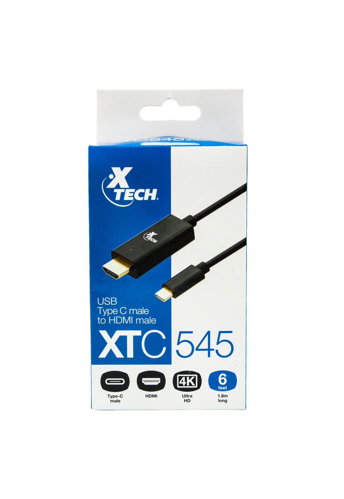 Cable Adaptador XTech de USB-C A HDMI Negro