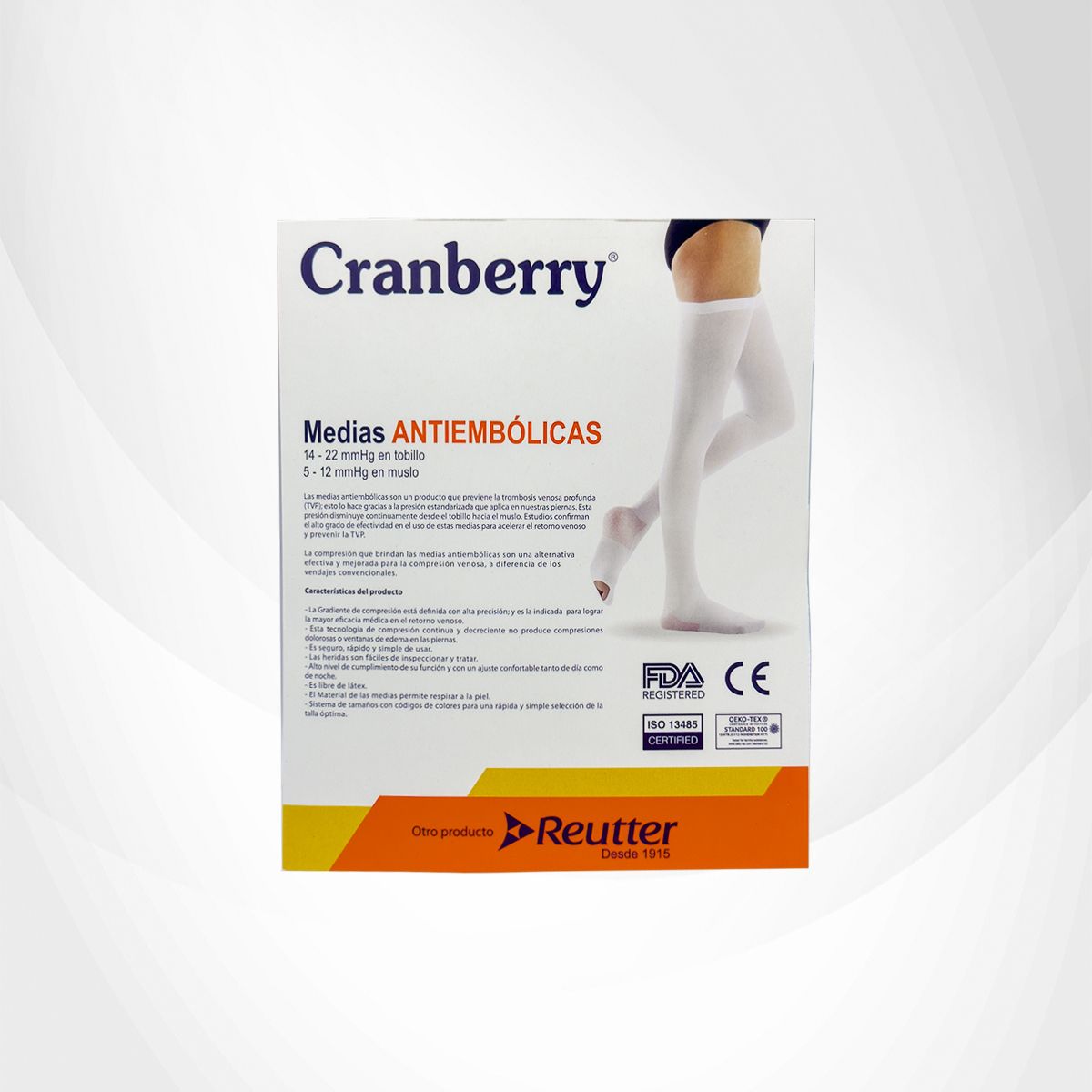 Medias Antiembolicas De Compresion - Cranberry Talla XL