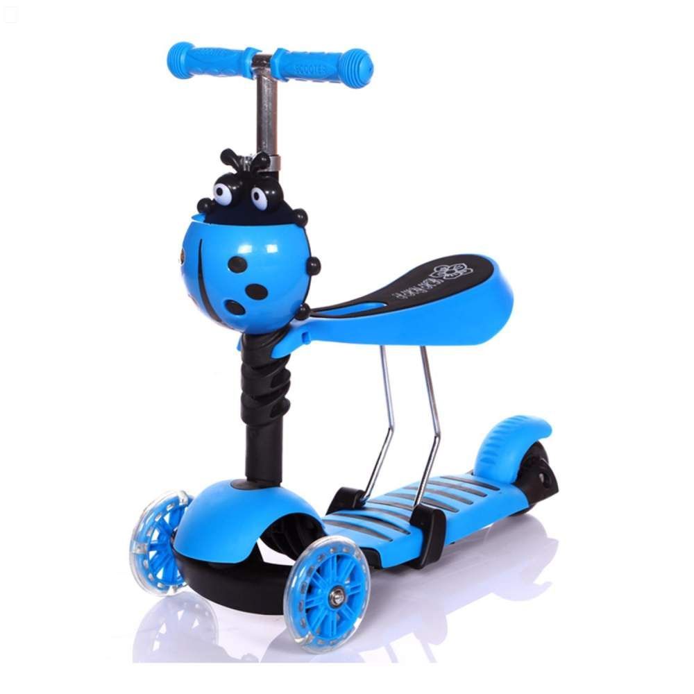 Scooter Monopatín Plegable Niño 5 en 1 – Azul – Kanggu