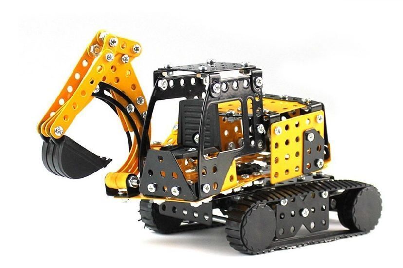 Kit Lego Mecano Construcción Excavadora Orugas Metal 359pcs