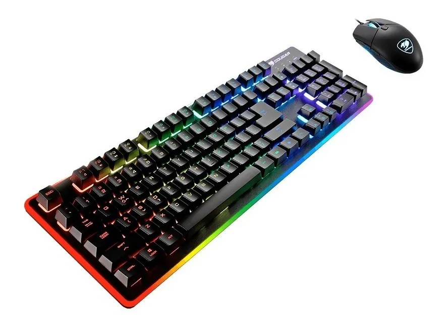 Kit Gamer Teclado y Mouse RGB  Cougar Deathfire EX  Alámbrico  USB  Negro