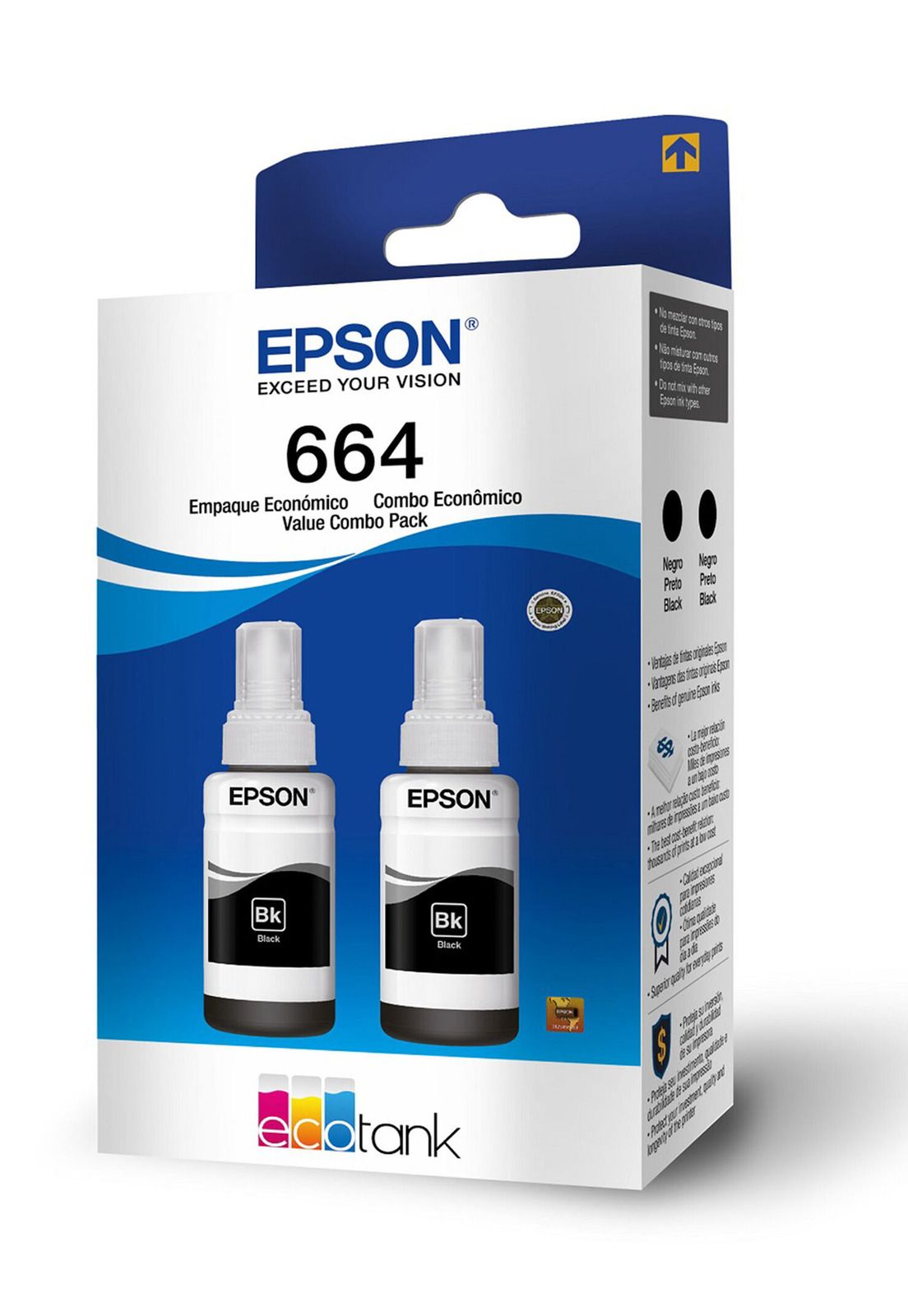 Tinta Epson 664 Pack 2 Unidades Color Negro T664120 EPSON