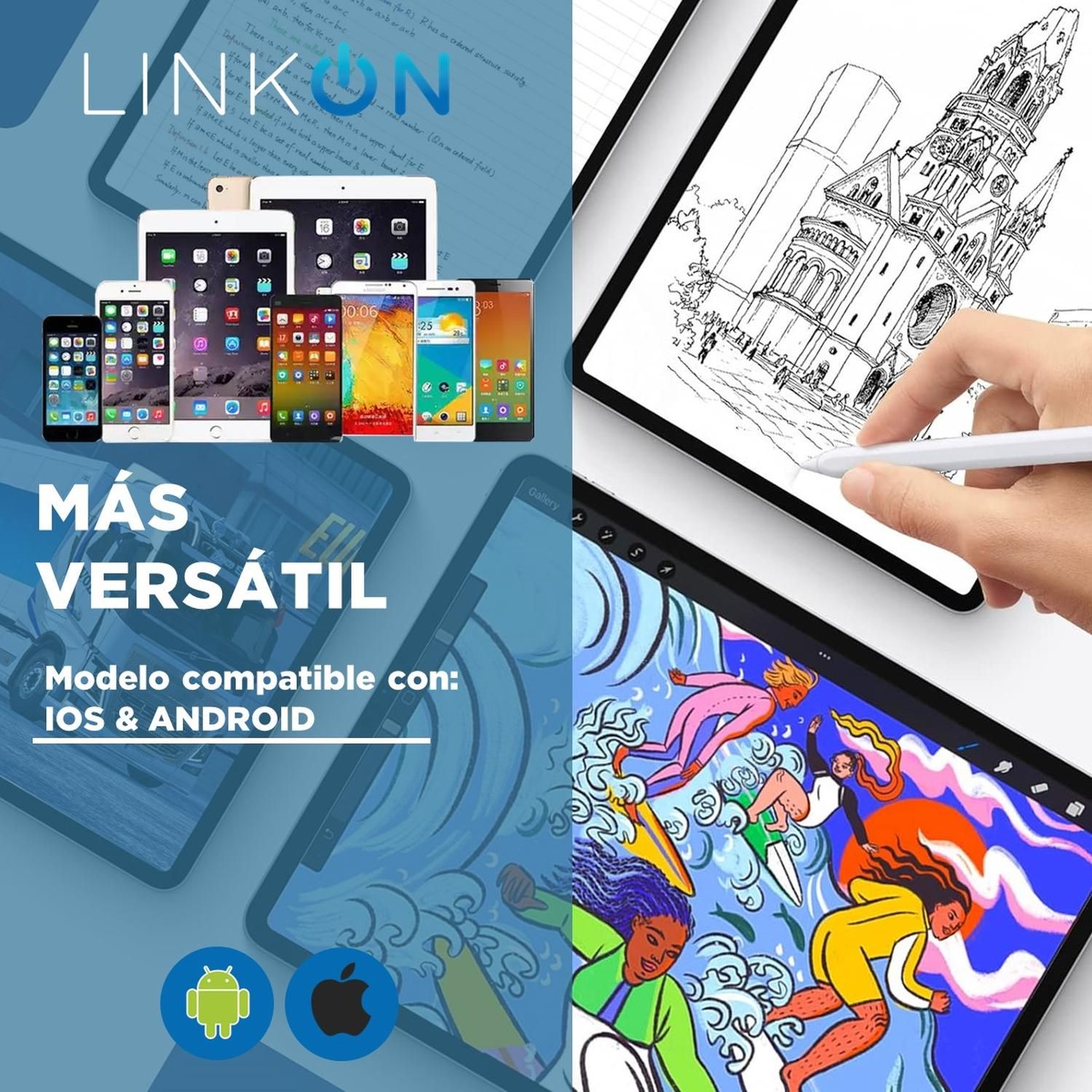 LINKON Lapiz Pencil Tactil Linkon Universal para Ipad Galaxy Tablet