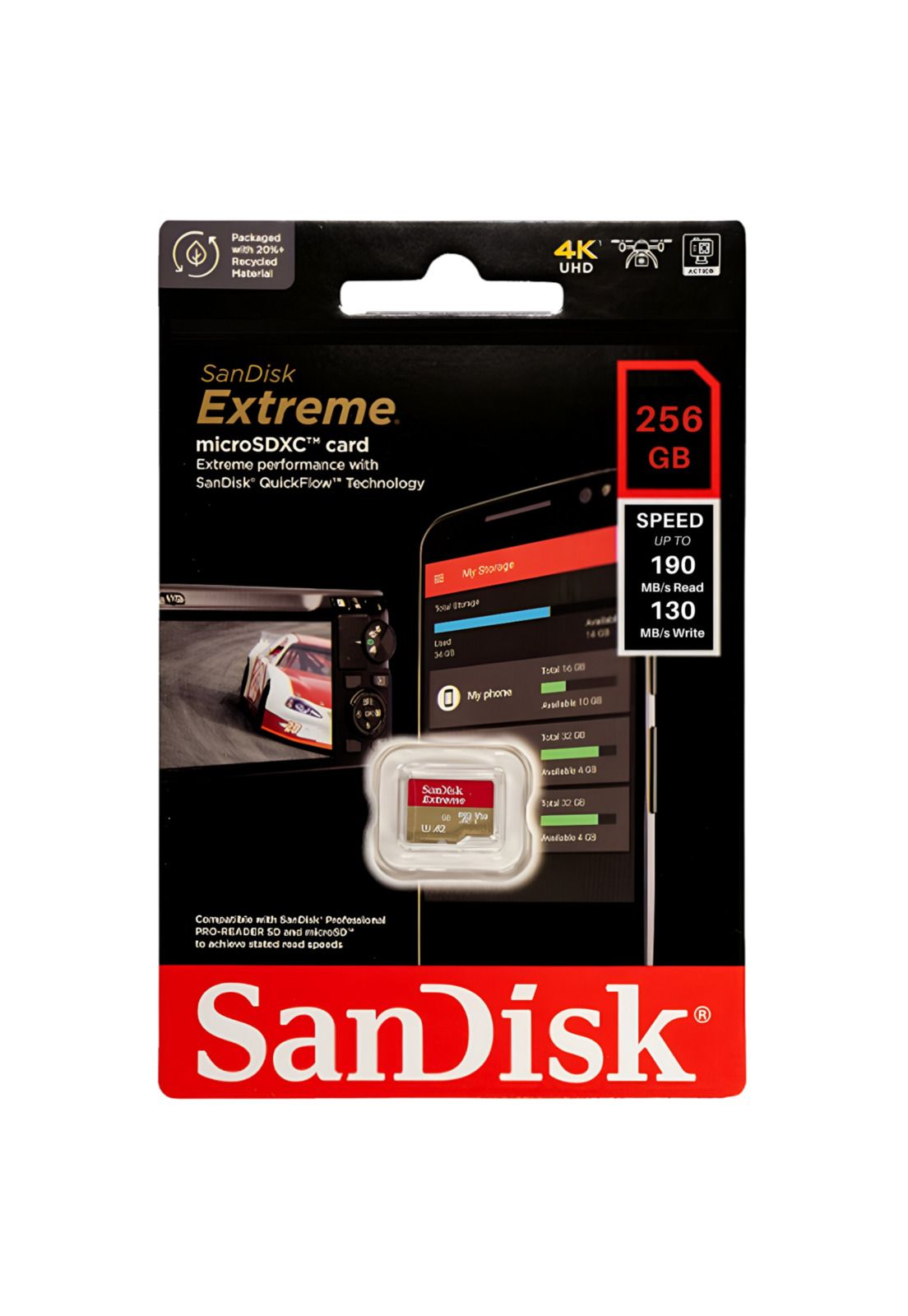 Memoria Micro SD SanDisk 256 GB Extreme Line A2 190 MB/s 4K