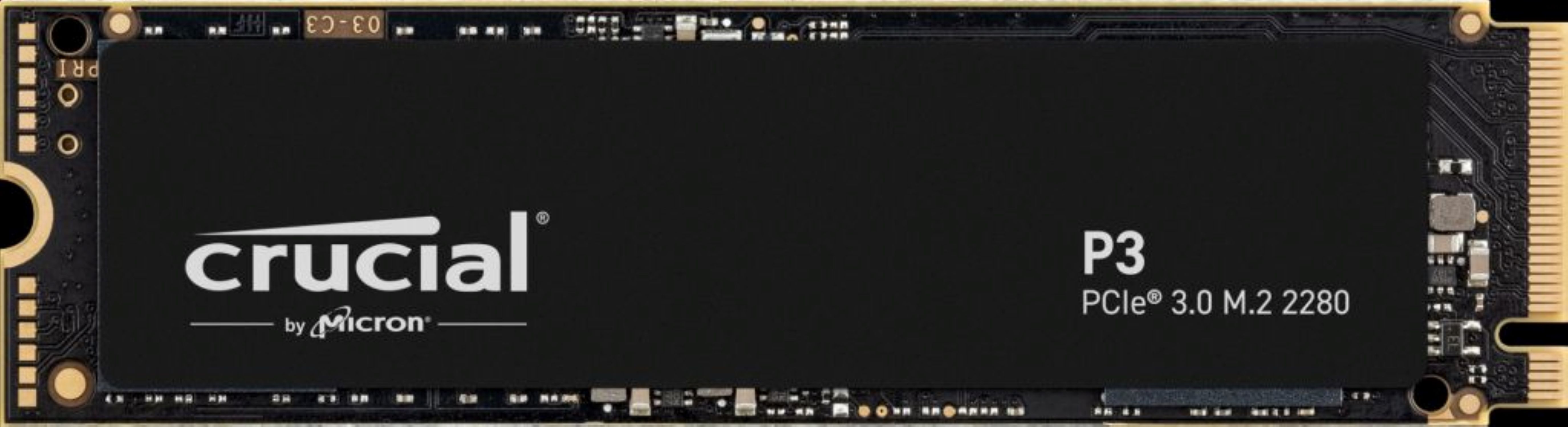 Unidad Estado Sólido Crucial P3 500GB NVMe PCIe 3.0 3D NAND