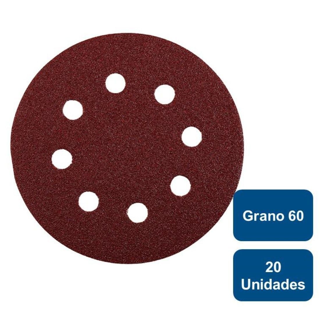 TOLSEN Discos Lijas Velcro 5 / 125mm Grano 180 5un Tolsen