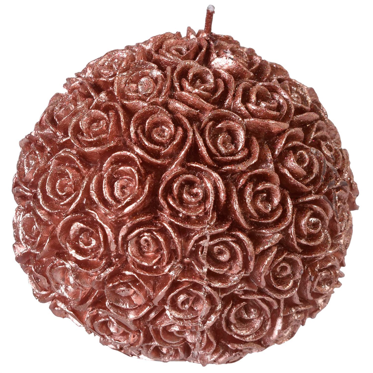 Vela Decorativa Rosas Palo Rosa Bola