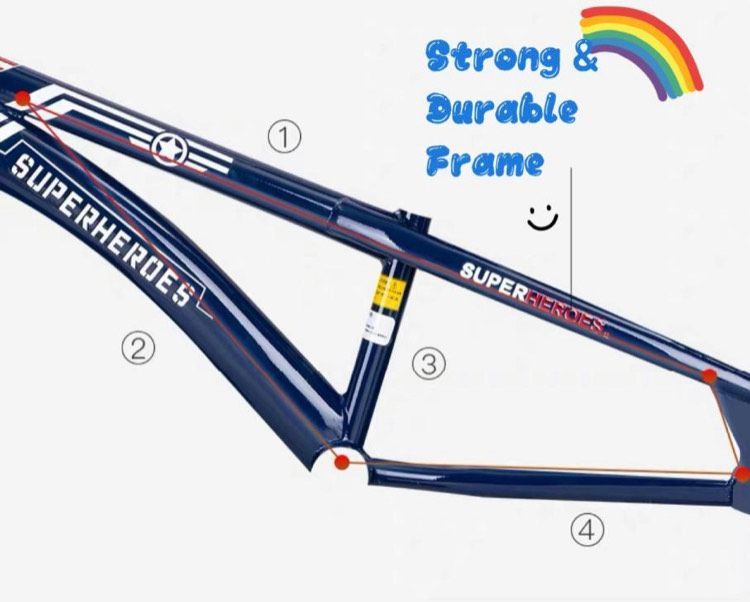 Bicicleta Infantil Azul aro 12 Superhéroes – Aldea Didáctica