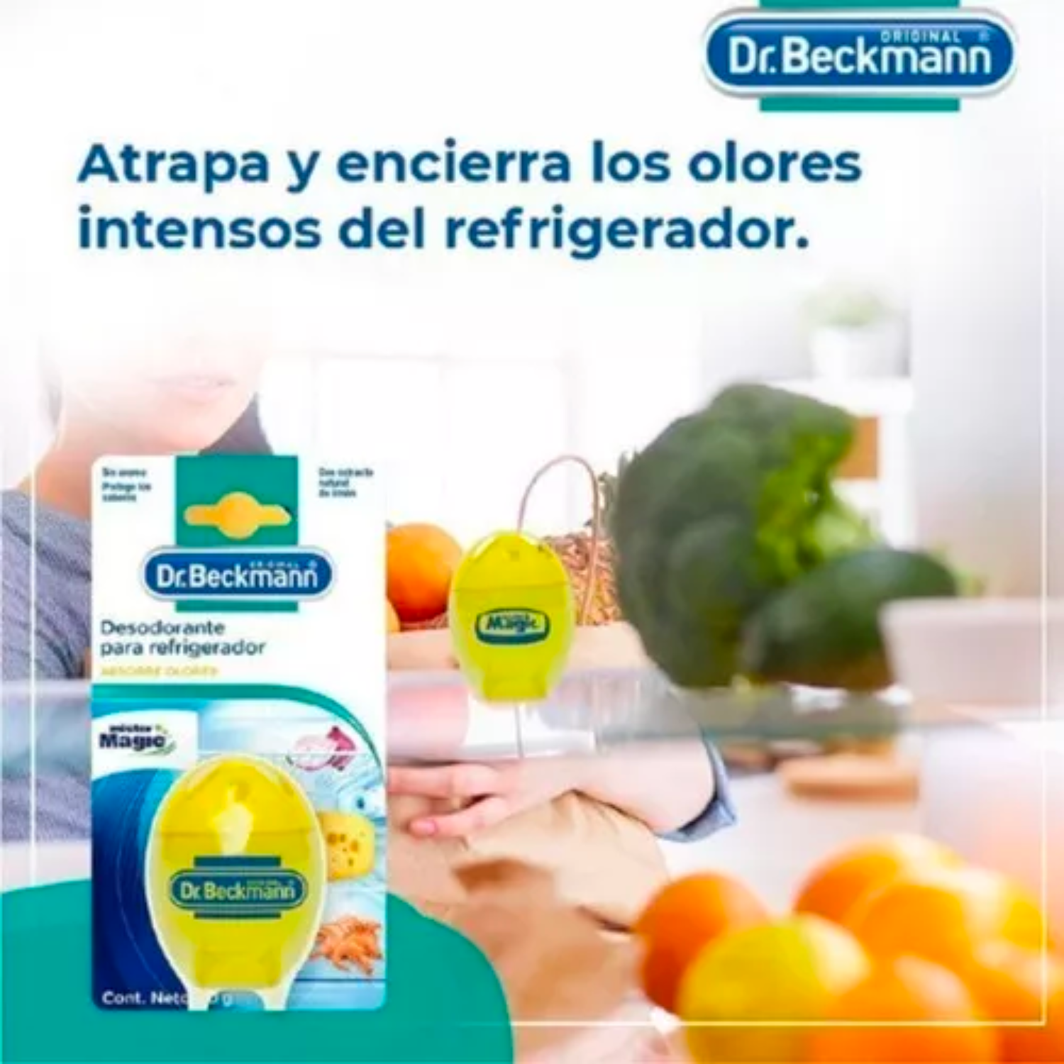Absorbe Olores Refrigerador Limón Dr. Beckmann – 40 g – Ecleanchile