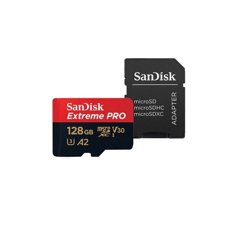 Tarjeta de Memoria Micro Sd Sandisk Extreme PRO 128GB 170M Lectura + Adaptador