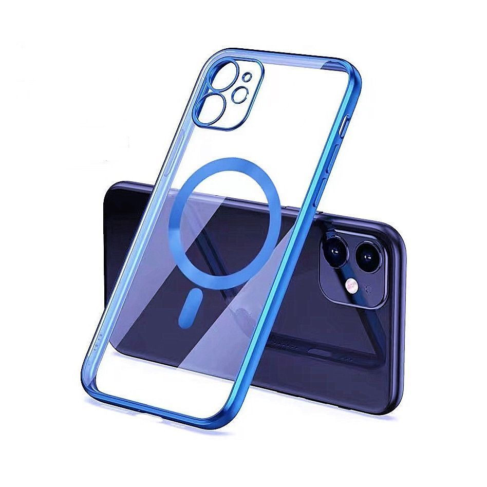 Carcasa Transparente Magsafe iPhone 13 Pro Max / Azul