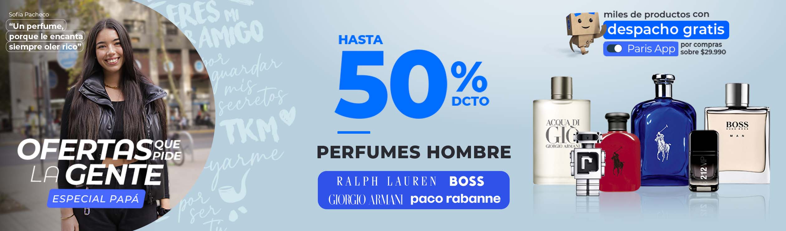Ofertas de Hasta 50% en Perfumes Hombre Ralph Lauren, Giorgio Armani, Hugo Boss, Paco Rabanne