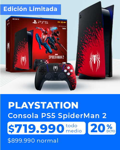 20% de descuento con tarjeta cencosud en Consola PS5 Edición SpiderMan 2