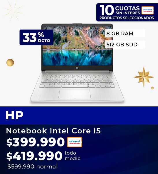 Notebook HP Intel Core i5 8 GB 512 GB SDD